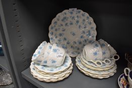 A part tea service by Chapman having transfer print and gilt decoration