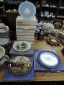 A collection of Wedgewood Christmas and similar display plates, ten in total.