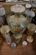 A selection of ceramics including blush ivory Royal Worcester trinket pot with lid,around 1907,