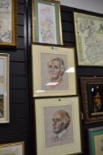 A selection of original art works including still life water colour