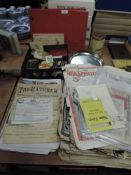 A collection of ephemera, predominantly of war interest also a copy of the caterer dated 1878, a dog