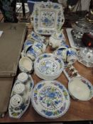 Around 35 pieces of Masons Regency table ware including cruet set, toast rack and cheese dish.