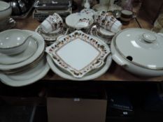 A quantity of vintage Wedgewood table ware including cake plate,cups and saucers, bowl and jug,