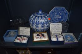 A selection of ceramics including Wedgewood and Spode also large pumpkin style container