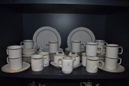A part dinner service by Eschenbach with white and gilt glaze
