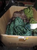 An as new faux fur coat and Saddler designer skirt and blouse