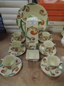 A Royal Doulton 'Syren' part coffee service comprising of sandwich plate, coffee pot,creamer,sugar