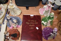 A selection of historical ceramic figures by Wedgwood King Henry six Wives with certificate