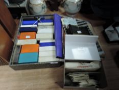A mixed lot of photographic slides in cases, crotchet/ tatting magazines and patterns and aircraft