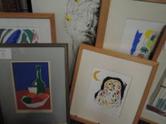 Six pictures, Michael Jenkins, inc limited edition print, Owl, numbered 5/9, signed, 24 x 18cm,