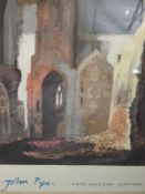 A gallery print, after John Piper, for Tate Gallery, London, 82 x 66cm, framed and glazed