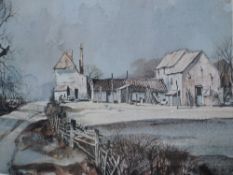 A print after Rowland Hilder, The Road to the Farm,, signed, 40 x 60cm, framed and glazed