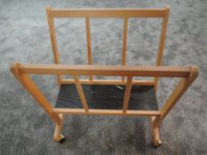 A modern beech frame portfolio picture stand