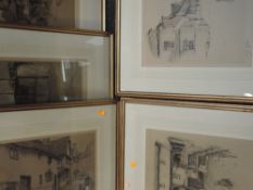 Five prints, after Cecil Aldin, Old English Inns series, The Bell Inn, The Spread Eagle Midhurst,