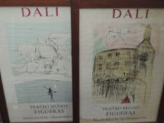 Two poster prints, after Dali, Teatro Museo Figueras 1974, printed by Mourlot and Manaranche,