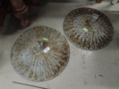 A pair of cast iron covers