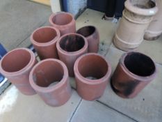A selection of traditional clay chimney liners