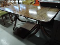 A nice quality reproduction Regency extending dining table, similar to sideboard lot 798, length