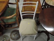 A vintage 90's style metal framed chair