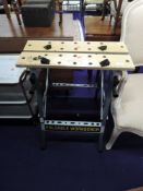 A foldable workbench , similar to Black and Decker workmate