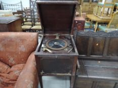 An early 20th Century mahogany gramophone Aeolian Vocalian Graduola
