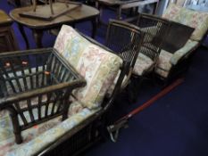 A cane conservatory suite