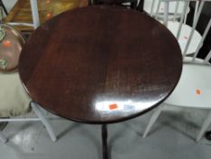 A part 19th Century pedestal table , in oak, top possible later but definitely a period base,