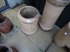 A traditional clay chimney pot