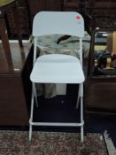 A modern ply and powder coated bar stool