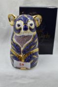 A Royal Crown Derby Koala paperweight, boxed with gold stopper