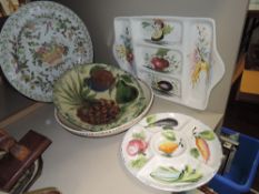 A selection of dinner wares and serving dishes
