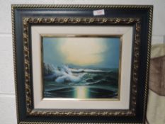 An Oil painting of a beach scene