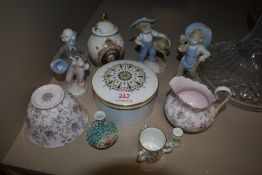 A selection of ceramics including miniature Coalport cup