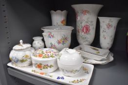 A selection of named ceramics including Aynsley and Wedgwood