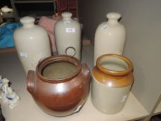 A selection of earthen ware ceramics