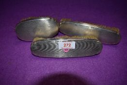 A selection of silver plate including a small oval gallery tray, hot water pot and sugar bowl and