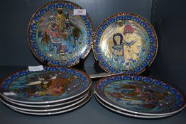 A selection of ceramic display plates by Royal Worcester Legends of the Nile