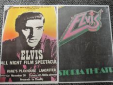 Two genuine vintage posters for Elvis king of rock n roll