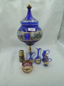 A selection of Bohemain glass