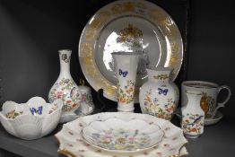 A selection of ceramics by Aynsley including Cottage Garden