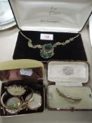 A selection of costume jewellery including wrist watches