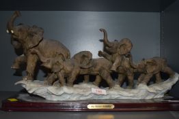 A figural study of a family of elephants by the Juliana collection AF