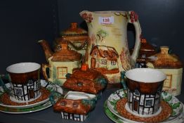A selection of tea and table ware ceramics including John Maddock tea set