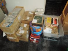 A large collection of used GB and World Stamps, on and off paper, Kiloware, used, in11 boxes and 7