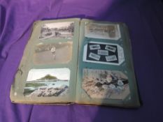 An album of vintage Postcards including many Actors Real Photo's, some bearing signatures