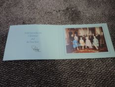 A 1970's Royal Family Christmas presentation card, bearing signature from Prince Philip
