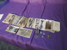 A collection of early Postcards and Photo's including good black & white Real Photo cards