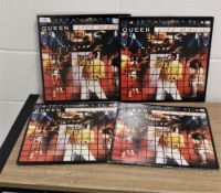 Four copies of Queen 'live magic' vinyl gatefold albums.