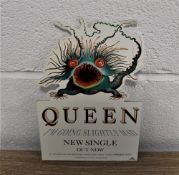 A counter display, unused for the single 'I'm going slightly mad' approx 26cm high by 9cm wide.