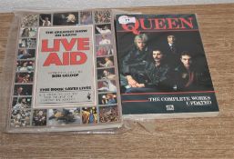An out of print book' The complete works' plus live aid book.
